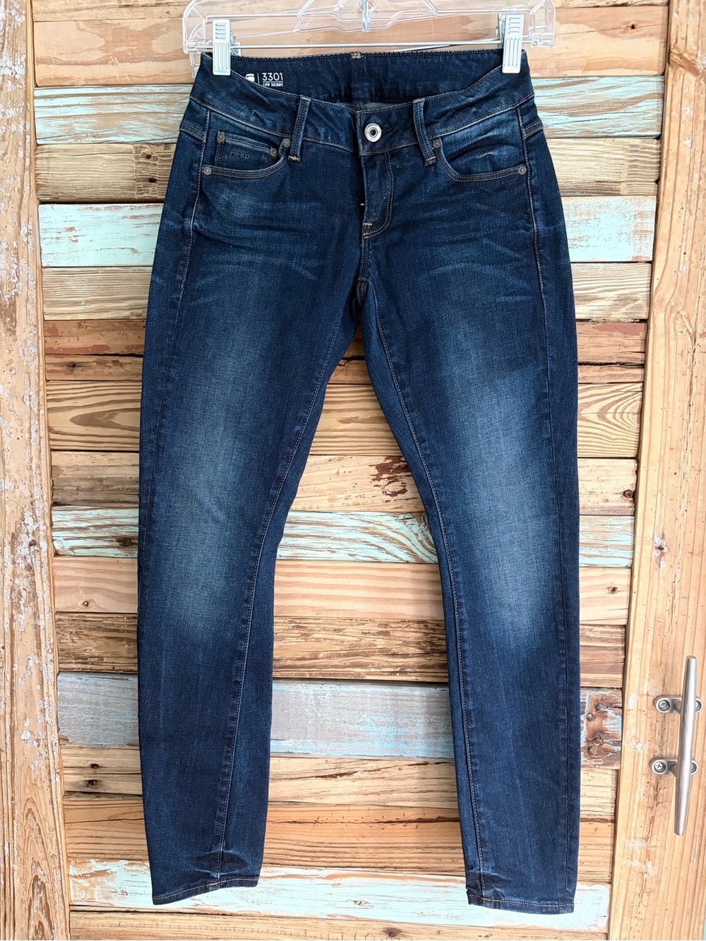 G-Star RAW 3301 Low Skinny Jeans W25 L28 Dark Wash